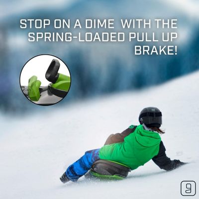 Image showing  Stratos Snow Toboggan Sled, Easy Turning Steering Wheel, Age 3+, 260 lbs., Blue