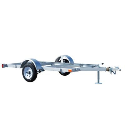Stirling 4 ft. x 8 ft. Galvalume Kit Trailer with 12 in. Wheels, LED & Tongue Jack