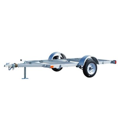 Stirling 4 ft. x 8 ft. Galvalume Kit Trailer with 12 in. Wheels, 1,000 lb. Max Capacity, LED and Jack