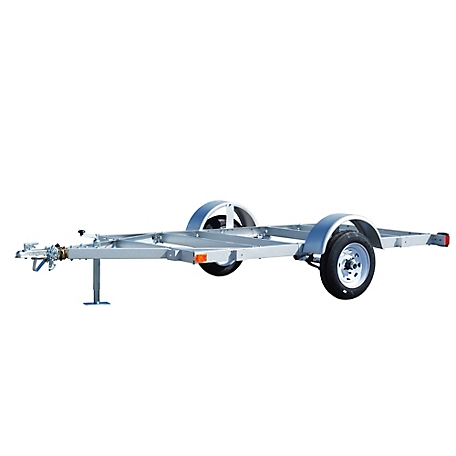 Stirling 4 ft. x 8 ft. Galvalume Kit Trailer with 12 in. Wheels, LED & Tongue Jack
