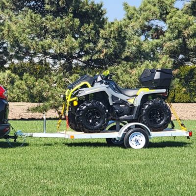 Image showing  4 x 8ft. Galvalume Kit Trailer with 12 in. Wheels, 1,000 lb. Max Capacity, LED and Jack