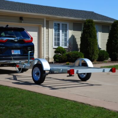 Image showing  4 x 8ft. Galvalume Kit Trailer with 12 in. Wheels, 1,000 lb. Max Capacity, LED and Jack