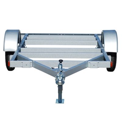 Image showing  4 x 8ft. Galvalume Kit Trailer with 12 in. Wheels, 1,000 lb. Max Capacity, LED and Jack