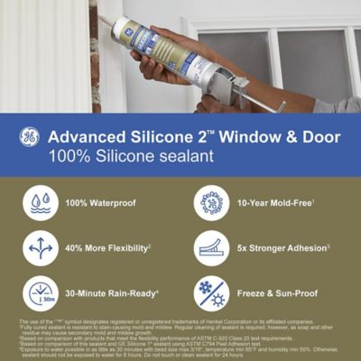 Image showing  10.1 oz. Advanced Silicone II Window and Door Sealant, Clear