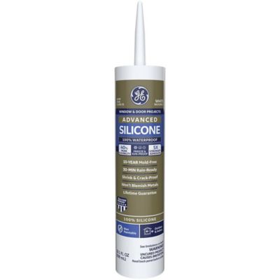 GE Advanced Silicone II Window and Door Sealant White 10.1 oz.