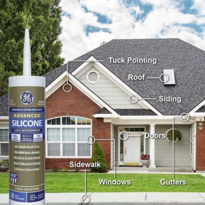 Image showing  10.1 oz. Advanced Silicone II Window and Door Sealant, White