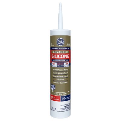 GE Advanced Silicone II Kitchen and Bath Sealant Clear 10.1 oz.