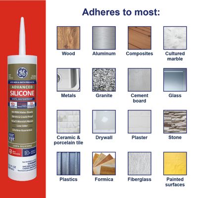 Image showing  10.1 oz. Advanced Silicone II Kitchen and Bath Sealant, White