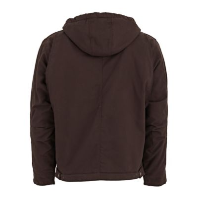 Image showing  Men's DWR Sherpa-Lined Heavy-Duty Sanded Duck Hooded Jacket