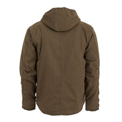 Image showing  Men's Toughshield Super-Duty Sherpa-Lined Sanded Duck Hooded Jacket