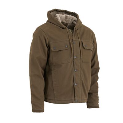Image showing  Men's Toughshield Super-Duty Sherpa-Lined Sanded Duck Hooded Jacket