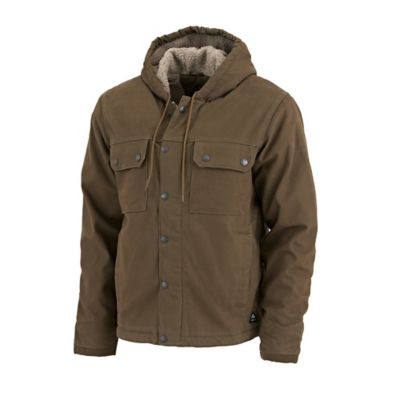 Image showing  Men's Toughshield Super-Duty Sherpa-Lined Sanded Duck Hooded Jacket