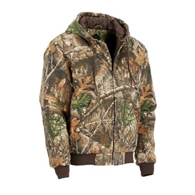 Image showing  Men's Quilt-Lined Hooded Insulated Camo Jacket