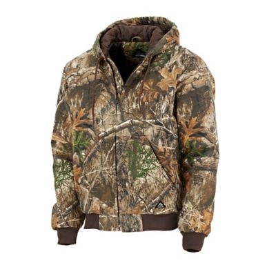 Image showing  Men's Quilt-Lined Hooded Insulated Camo Jacket