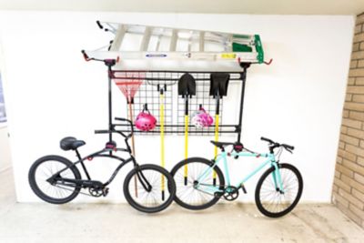 Image showing  Ultra Customizable Mounted Garage Organizer/Bike Rack