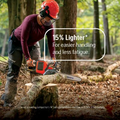 Image showing  Power Axe 225i 14 in. 40V Battery Powered Cordless Chainsaw, 4 Ah Battery and Charger Included