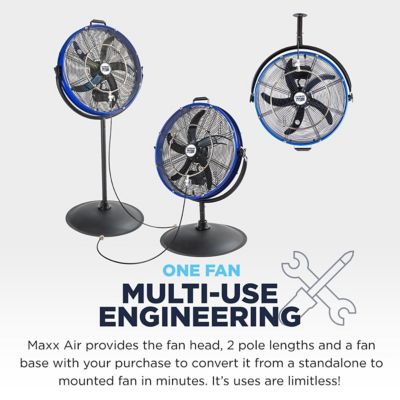 Image showing  20 in. 3-Speed Tilting Misting Pedestal Fan