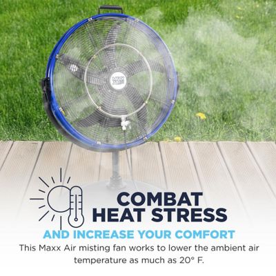 Image showing  20 in. 3-Speed Tilting Misting Pedestal Fan