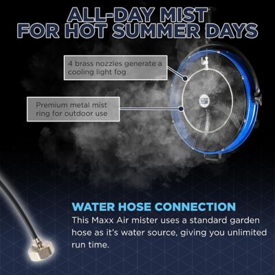 Image showing  20 in. 3-Speed Tilting Misting Pedestal Fan