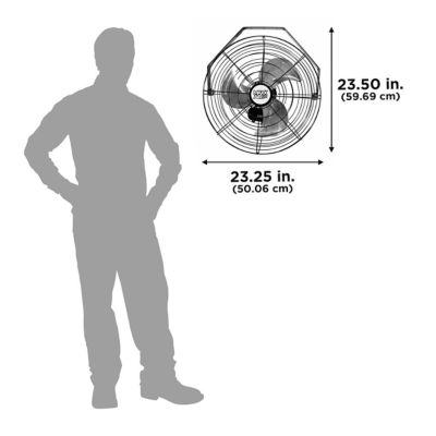 Image showing  18 In. 3-Speed Indoor Tilting Wall-Mounted Poultry Fan with Wide Guard