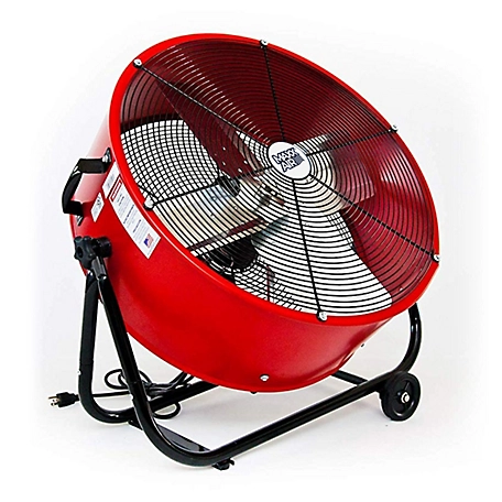 Maxx Air 24 In. 2-Speed Tilting Direct Drive Drum Fan, Red