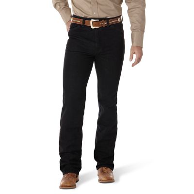 Image showing 0 th Wrangler Men's Slim Fit High-Rise Cowboy Cut Stretch Jeans, 100938BLK