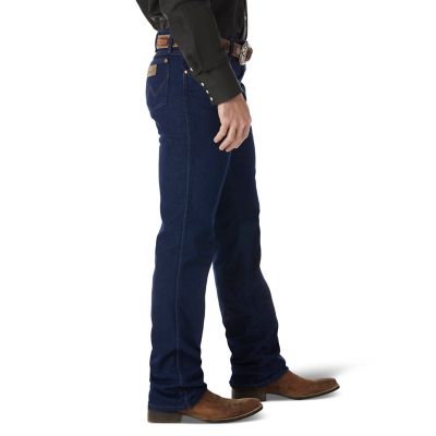 Image showing  Men's Slim Fit High-Rise Cowboy Cut Stretch Jeans, 100938BLK
