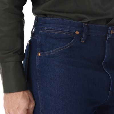 Image showing  Men's Slim Fit High-Rise Cowboy Cut Stretch Jeans, 100938BLK