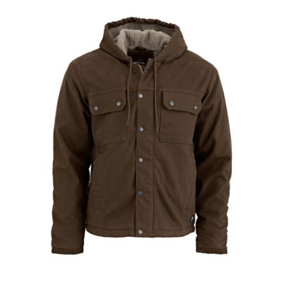 Ridgecut Men's Sherpa-Lined Super-Duty Sanded Duck Hooded Jacket