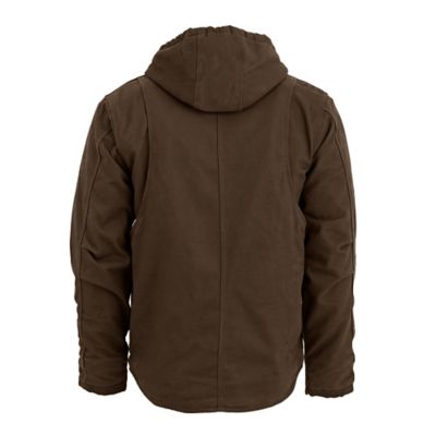 Image showing  Men's Toughshield Super-Duty Sherpa-Lined Sanded Duck Hooded Jacket