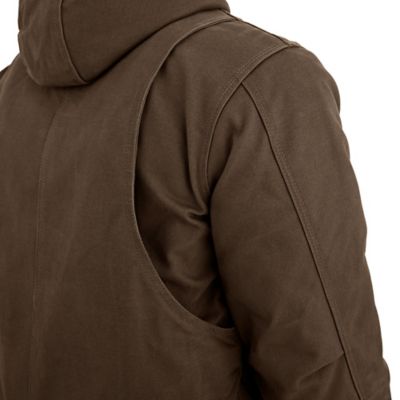 Image showing 5 th Ridgecut Men's Toughshield Super-Duty Sherpa-Lined Sanded Duck Hooded Jacket