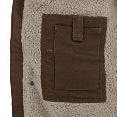 Image showing 6 th Ridgecut Men's Toughshield Super-Duty Sherpa-Lined Sanded Duck Hooded Jacket