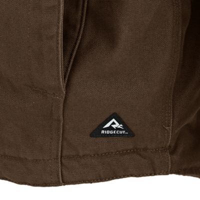 Image showing 8 th Ridgecut Men's Toughshield Super-Duty Sherpa-Lined Sanded Duck Hooded Jacket