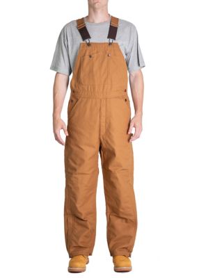 Blue Mountain Men's Water-Repellent Rigid Duck Heavy-Duty Traditional Insulated Bib Overalls