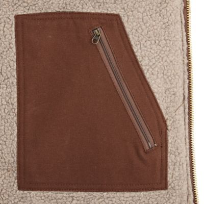 Image showing 6 th Ridgecut Men's Toughshield Super-Duty Sherpa-Lined Sanded Duck Vest