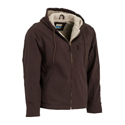 Image showing  Men's DWR Sherpa-Lined Heavy-Duty Sanded Duck Hooded Jacket