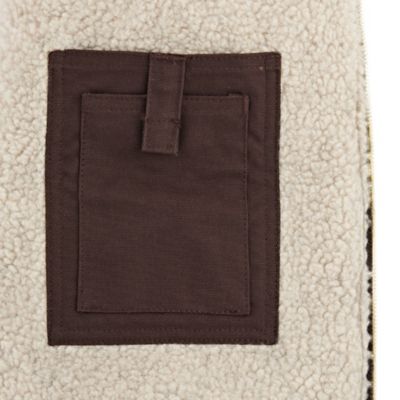 Image showing  Men's DWR Sherpa-Lined Heavy-Duty Sanded Duck Hooded Jacket