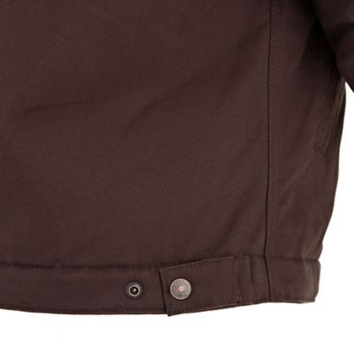 Image showing 5 th Blue Mountain Men's DWR Sherpa-Lined Heavy-Duty Sanded Duck Hooded Jacket