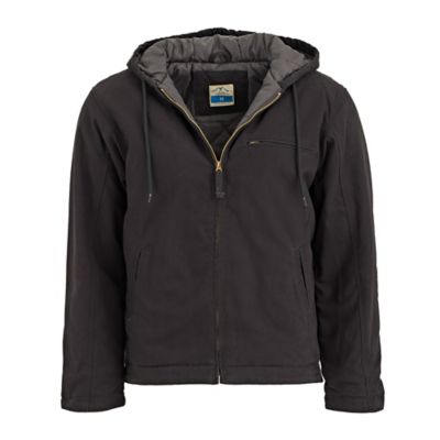 Blue Mountain Men's DWR Quilt-Lined Heavy-Duty Sanded Duck Hooded