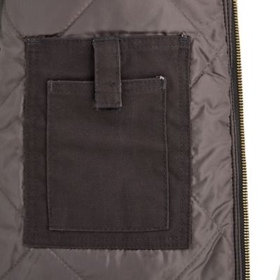 Image showing  Men's DWR Quilt-Lined Heavy-Duty Sanded Duck Hooded Insulated Jacket