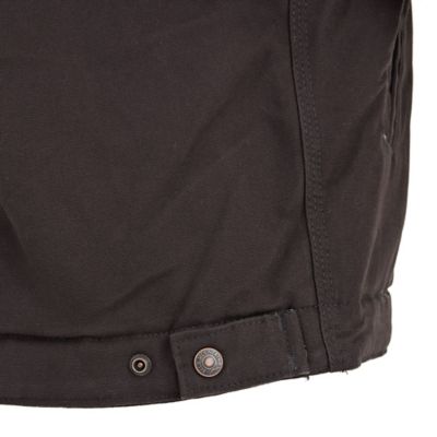 Image showing 6 th Blue Mountain Men's DWR Quilt-Lined Heavy-Duty Sanded Duck Hooded Insulated Jacket