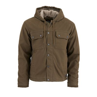 Ridgecut Men's Toughshield Super-Duty Sherpa-Lined Sanded Duck Hooded Jacket