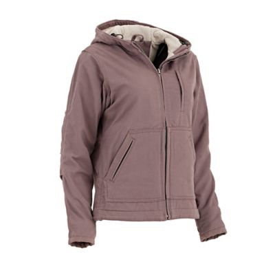 Image showing  Women's Max-Range Flex Sanded Duck Sherpa-Lined Hooded Jacket