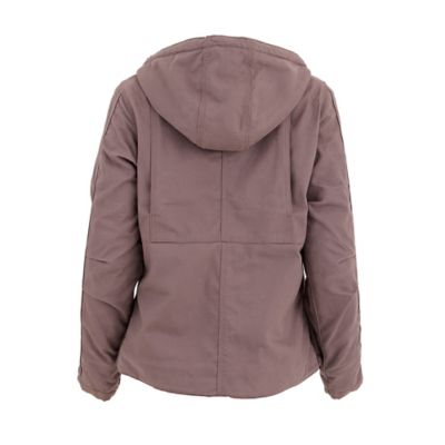 Image showing  Women's Max-Range Flex Sanded Duck Sherpa-Lined Hooded Jacket