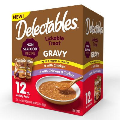 Delectables Gravy Non-Seafood Lickable Cat Treat Variety pk., 0.3 oz.