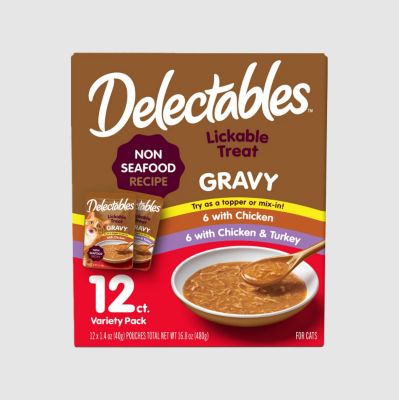 Image showing  Gravy Non-Seafood Recipe Variety Pack Lickable Cat Treat and Topper, 12 ct.