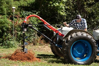 Image showing 7 th Country Pro 24 in. Wide by 48 in. Long Earth Auger, Carbon Steel Construction, Compatible with CAT 1 & CAT 2 Post Hole Diggers