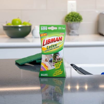 Image showing  Unisex Adult Latex Disposable Work Gloves, 10-Pack