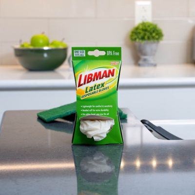 Image showing  Unisex Adult Latex Disposable Work Gloves, 10-Pack