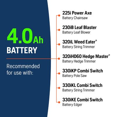 Image showing 6 th Husqvarna B140 4 Ah 40V Battery, 144Wh Lithium Ion Battery